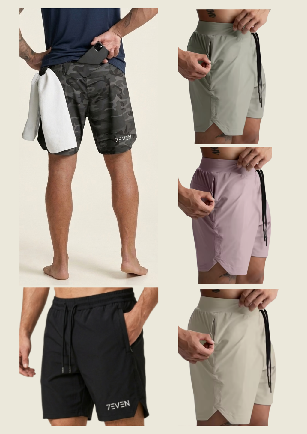 Pantalones cortos deportivos activos transpirables