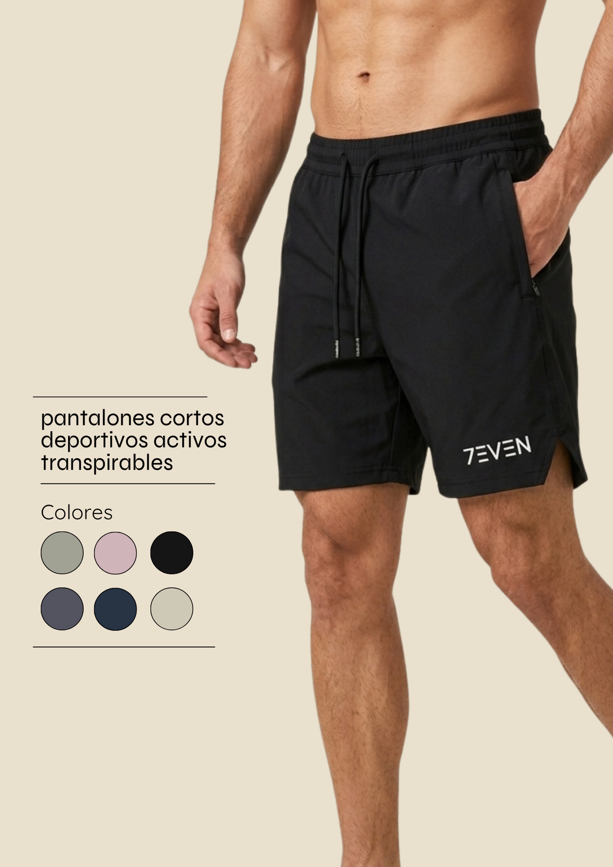 Pantalones cortos deportivos activos transpirables
