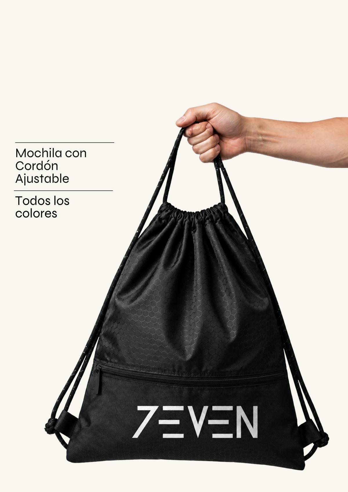 Mochila con cordón ajustable